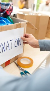 box of donations
