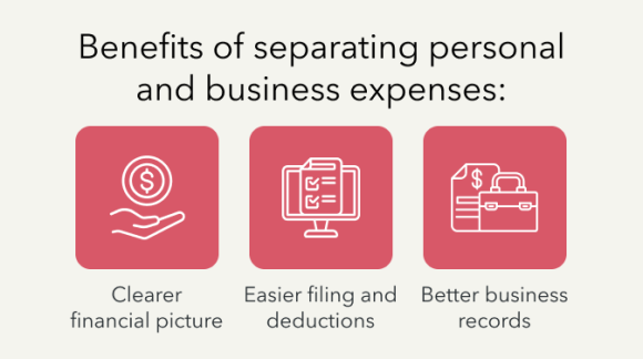 Benefits of separating personal and business expenses