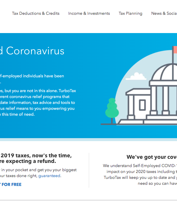 The TurboTax Self-Employed Coronavirus Relief Center helps self-employed individuals and small business owners navigate COVID-19 relief.