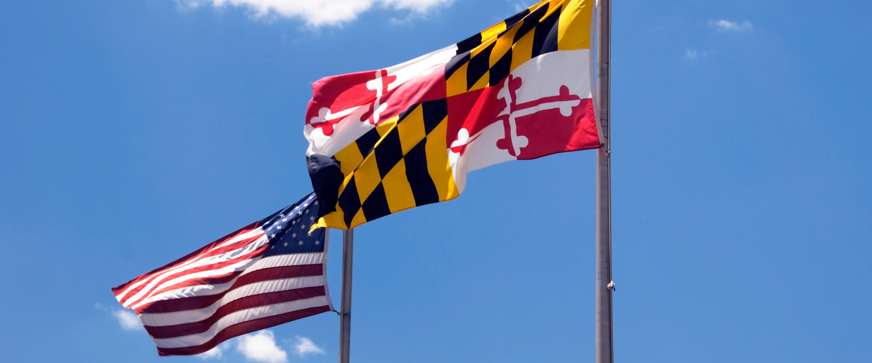 maryland and us flag