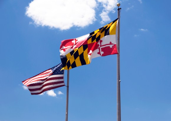 maryland and us flag