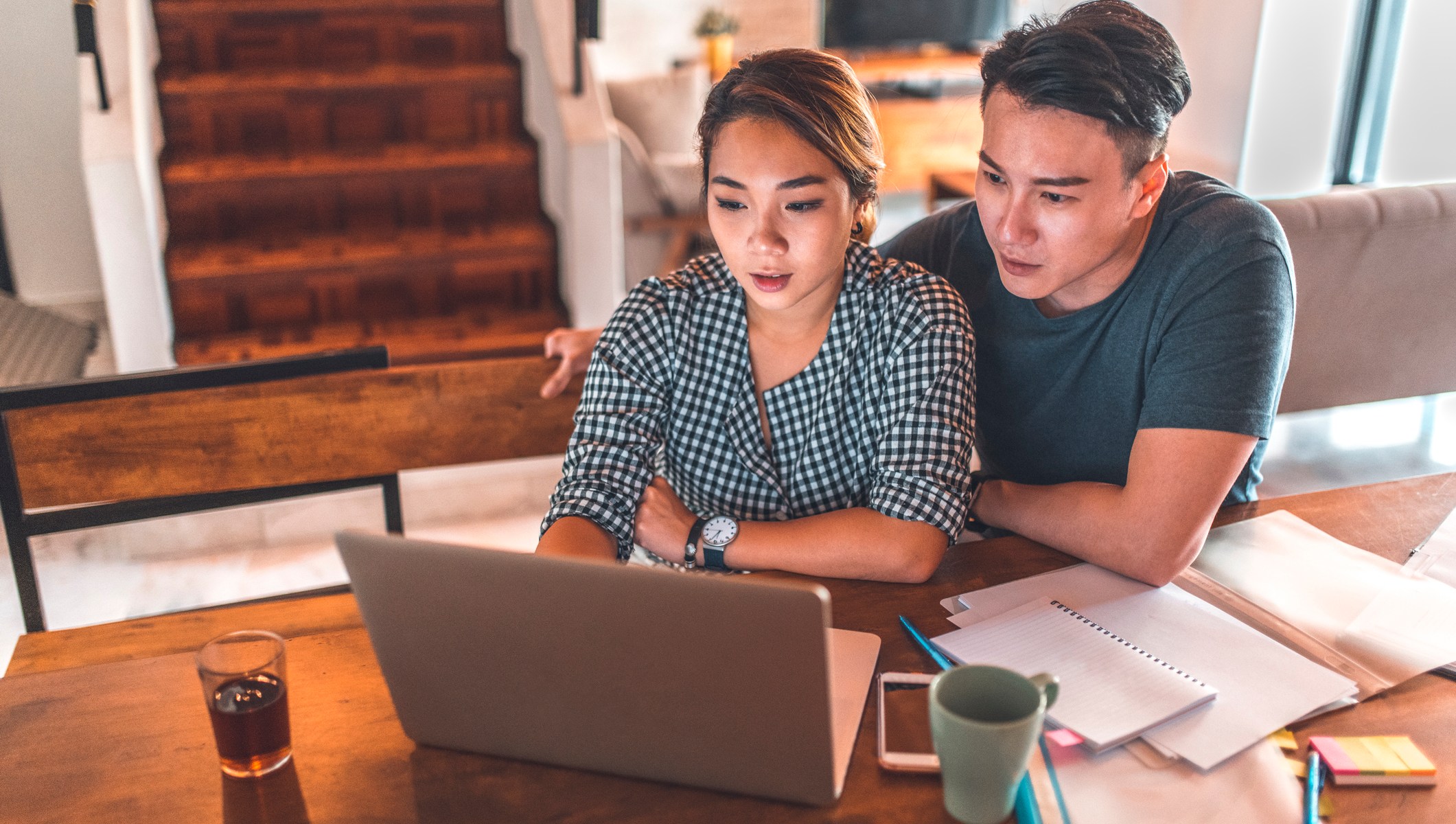 couple reviewing tax updates