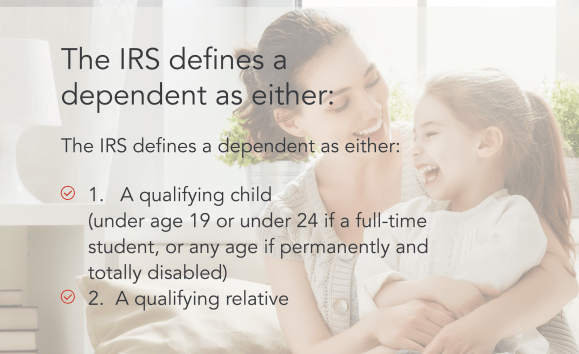 Definition of a dependent according to an IRS.