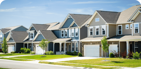 Photo of houses on a suburban street