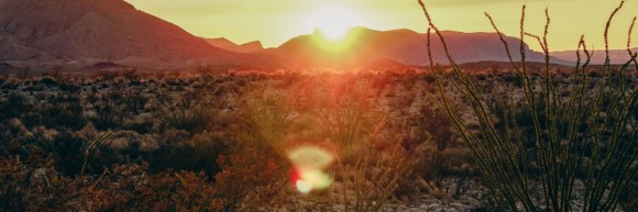 A sunset in the desert of west texas