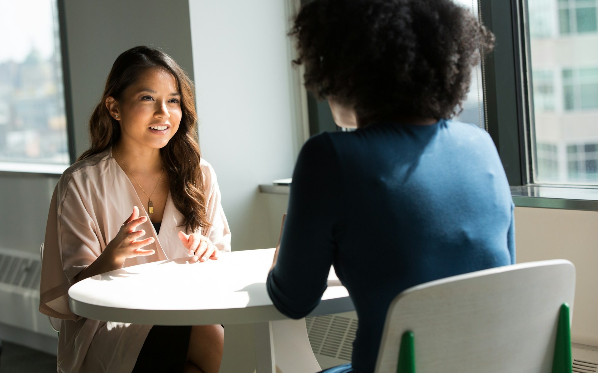 consultant with a client